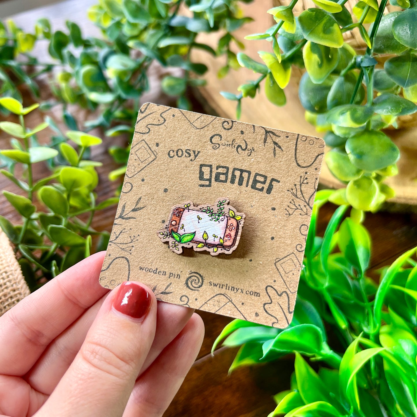 Cosy Gamer Wooden Pin