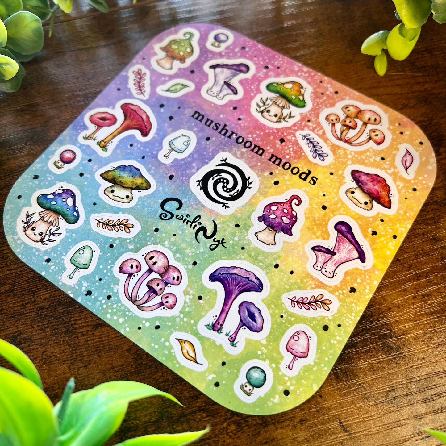 Rainbow Mushroom Moods Sticker Sheet