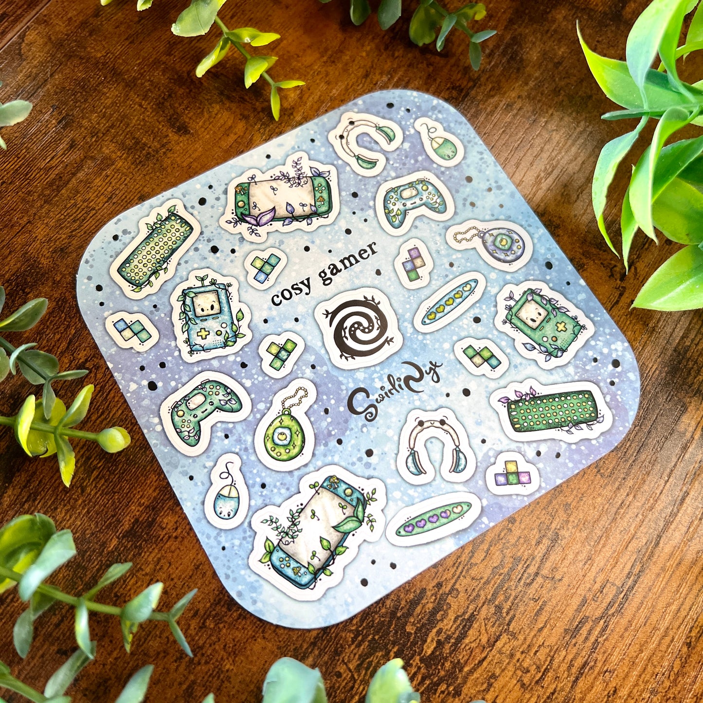Turquoise Cosy Gamer Sticker Sheet