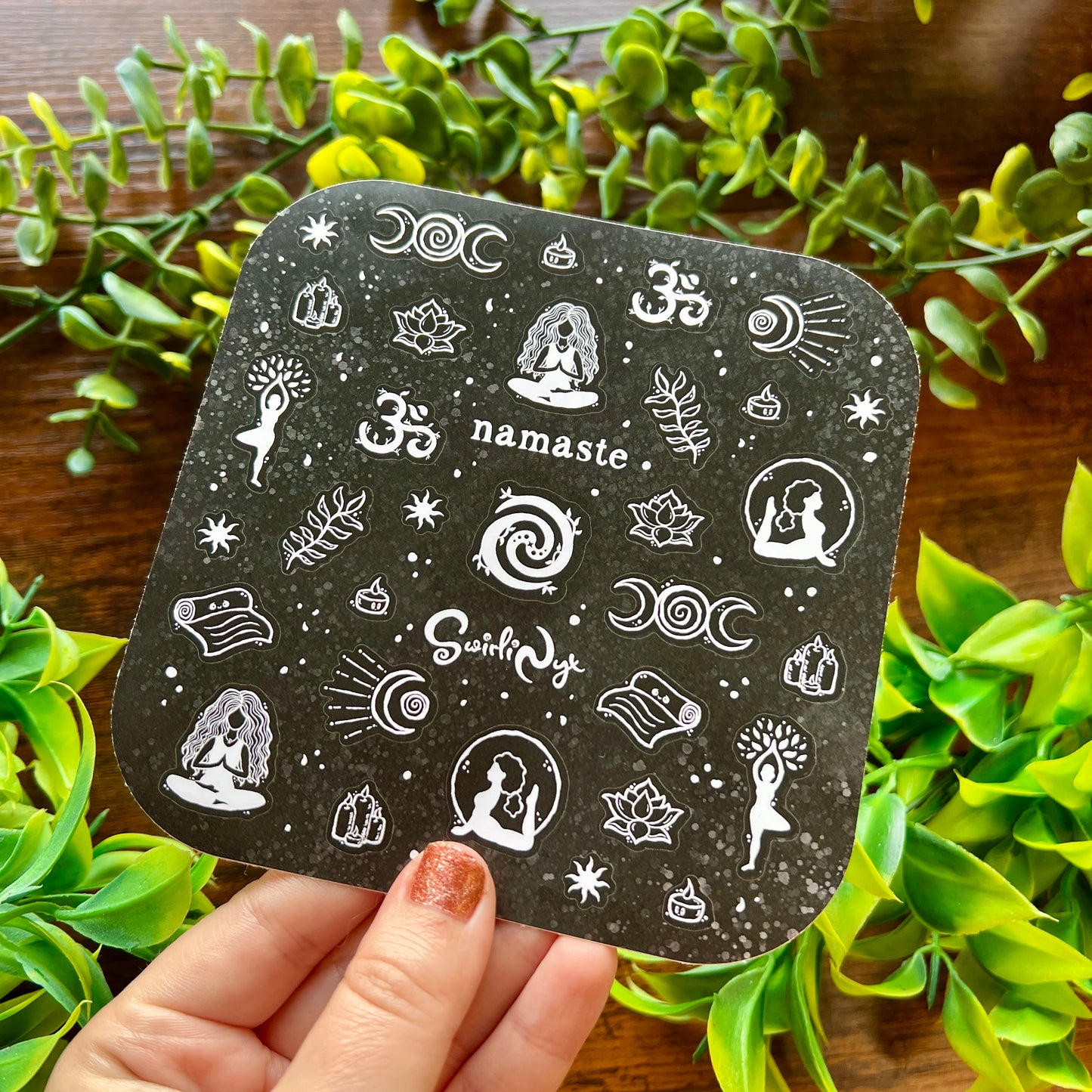 Dark Namaste Sticker Sheet