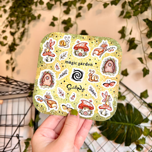 Red Magic Garden Sticker Sheet