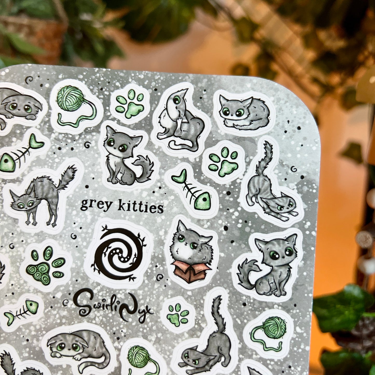 Grey Kitties Sticker Sheet
