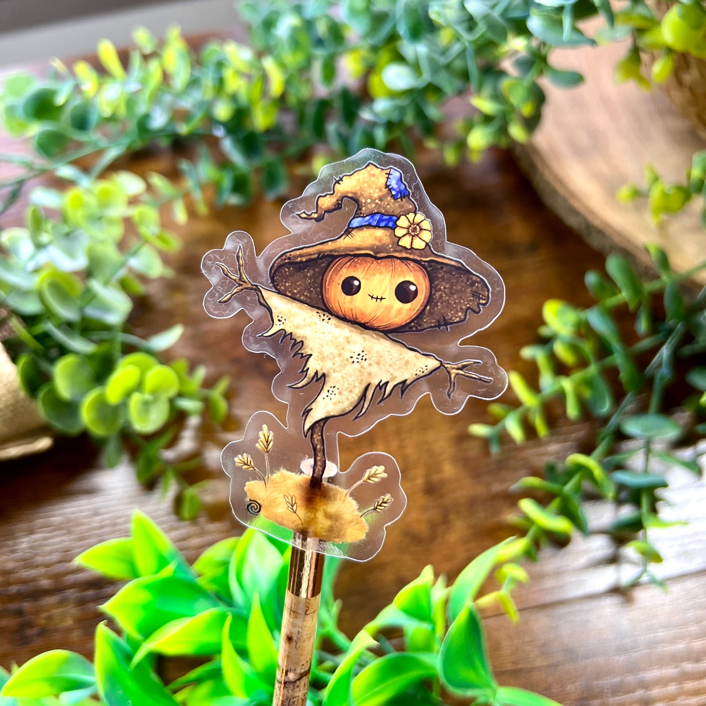 Silly Scarecrow Clear Sticker