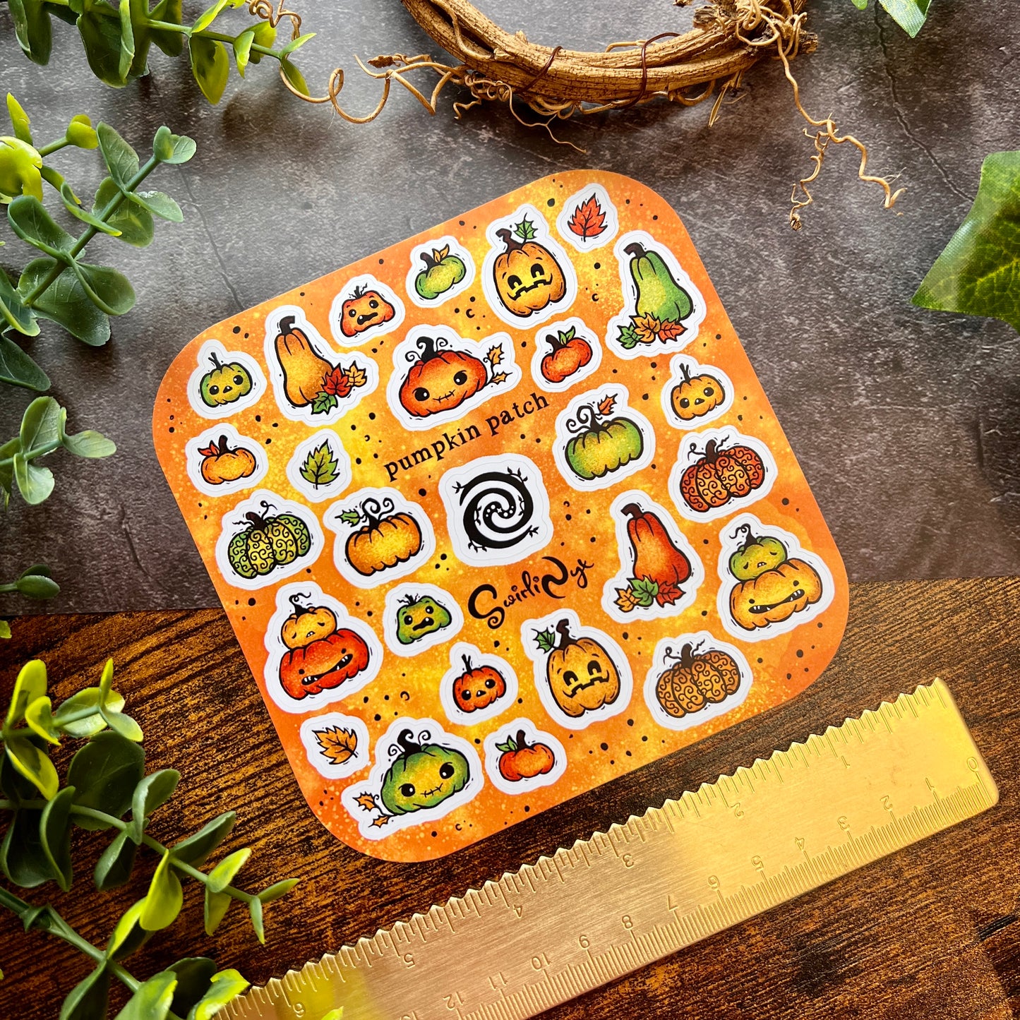 Orange Pumpkin Patch Sticker Sheet