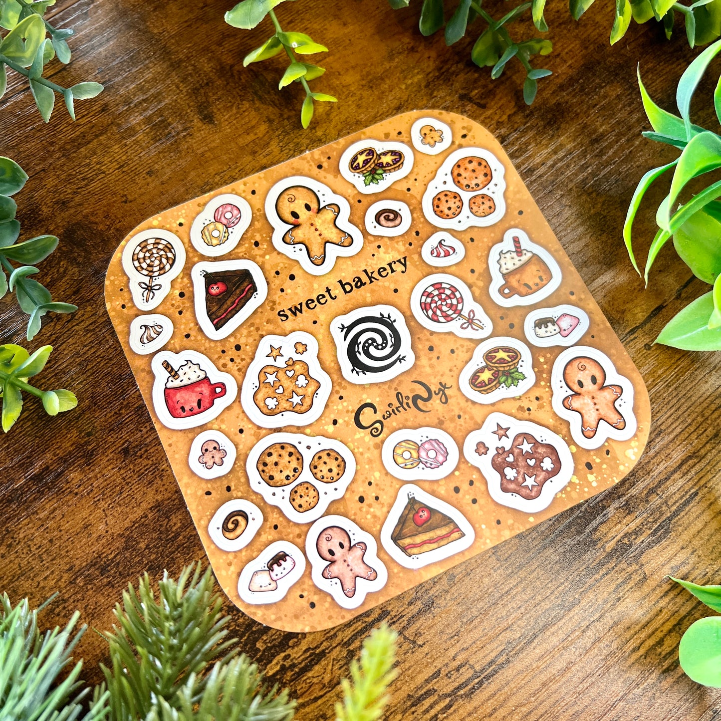 Golden Brown Sweet Bakery Sticker Sheet