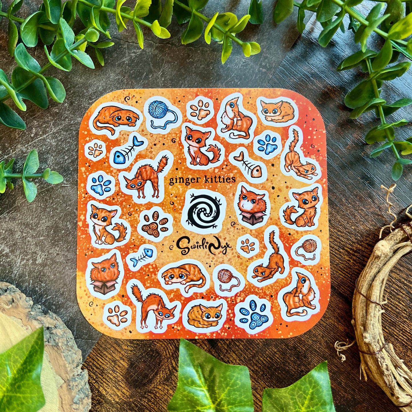 Ginger Kitties Sticker Sheet