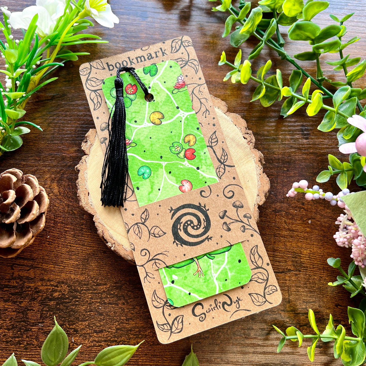 SECOND Tropical Lily Pad Frog Bookmark