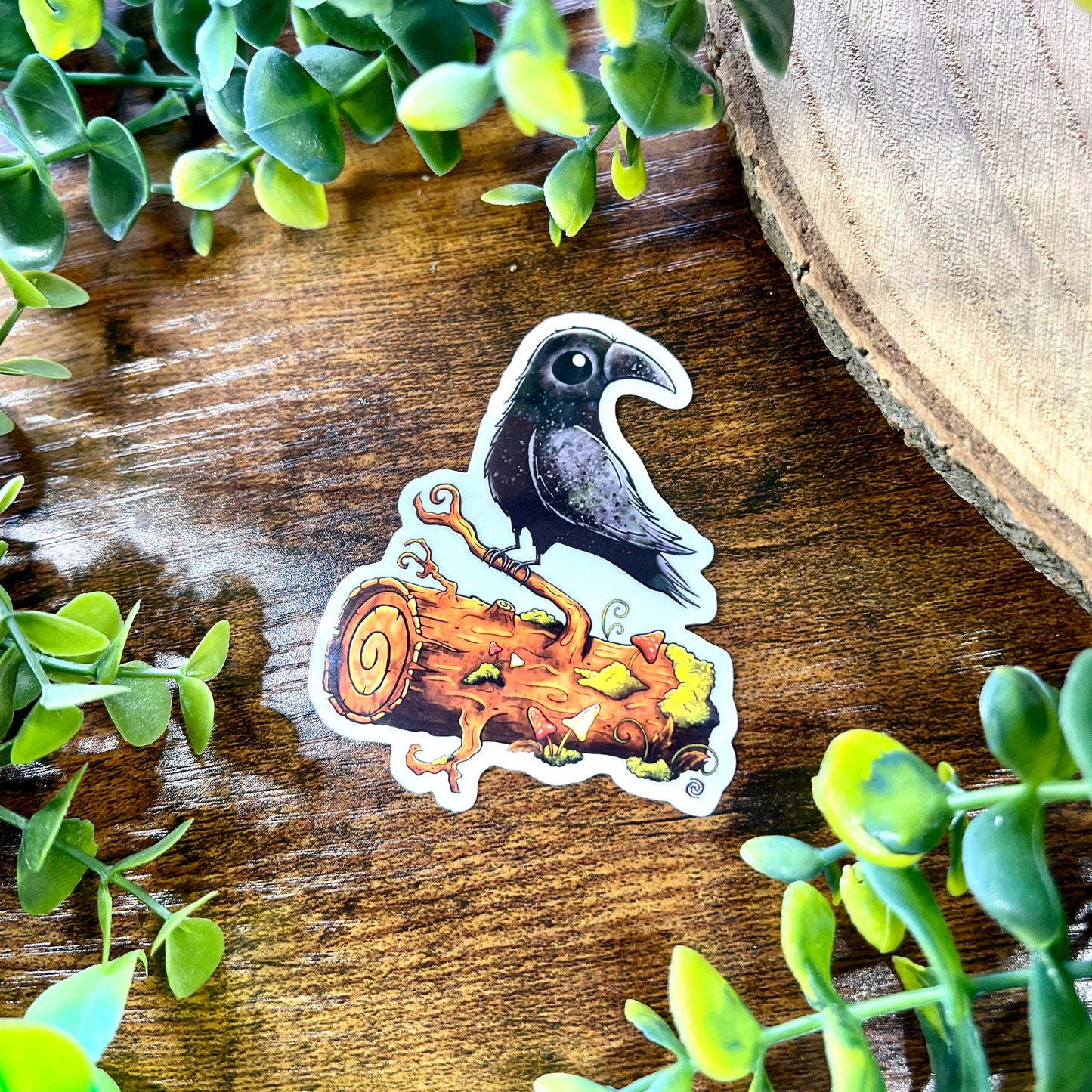 Poe the Crow Clear Sticker