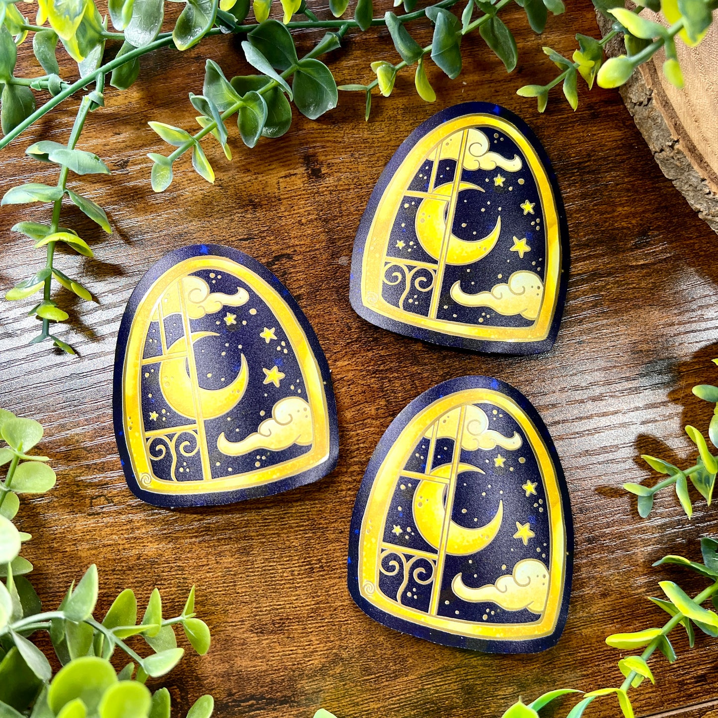 Celestial Window Gold Sticker