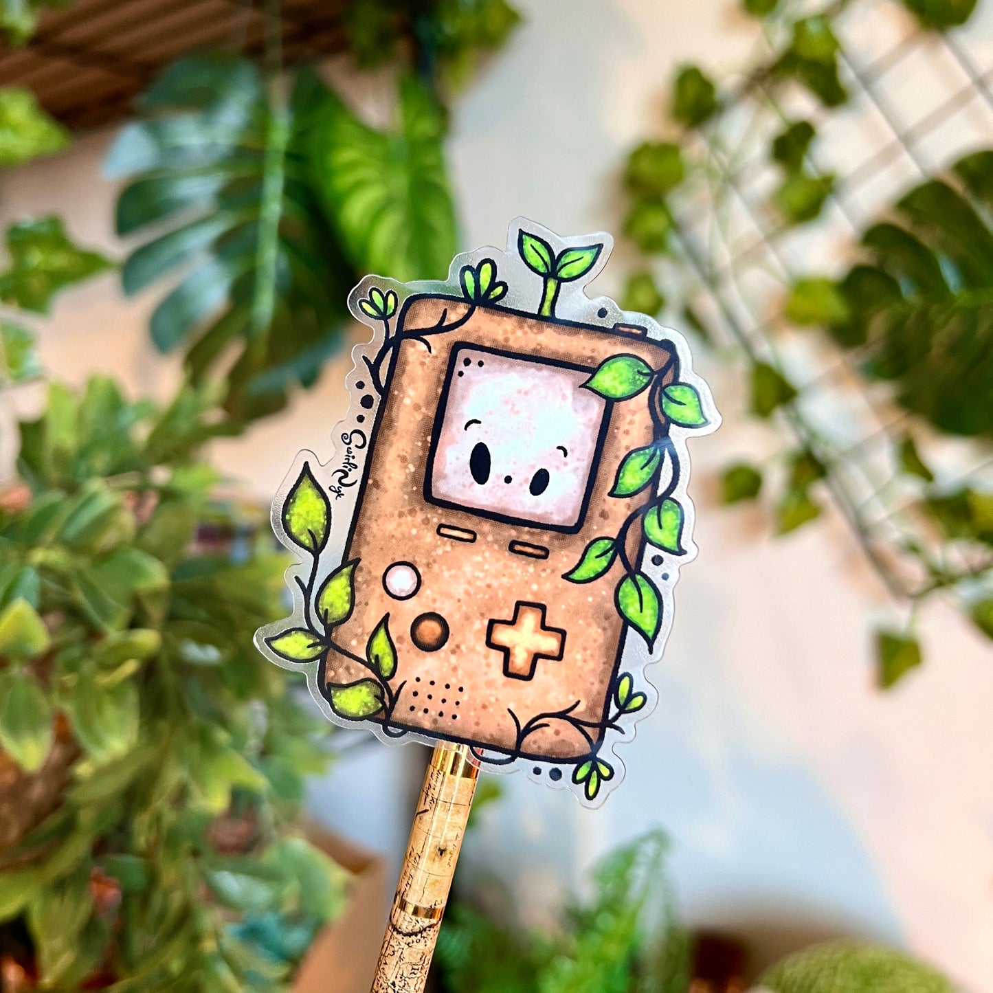 Cosy Retro Gamer Clear Sticker