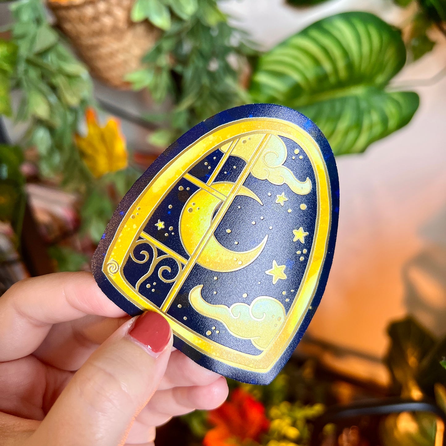 Celestial Window Gold Sticker