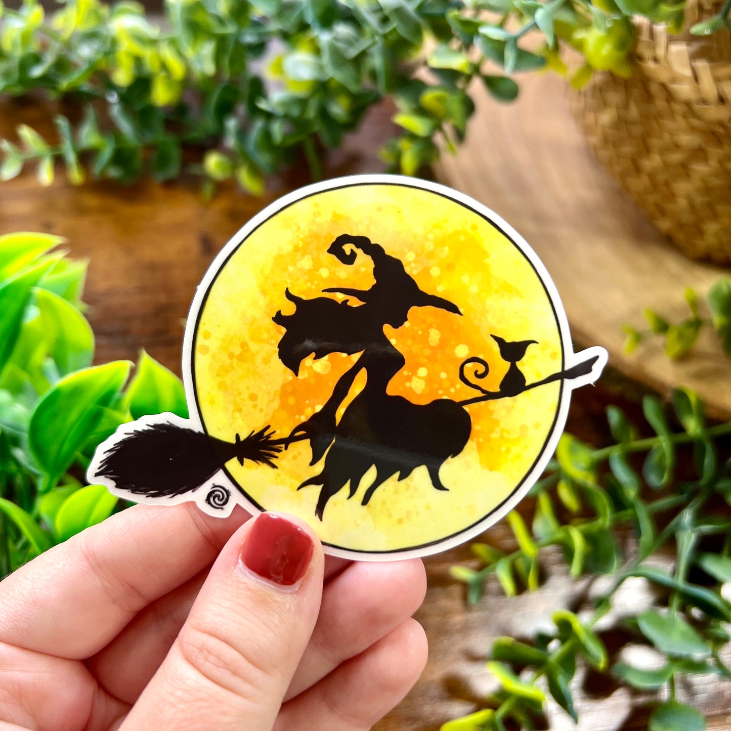 Witch's Moon Clear Sticker