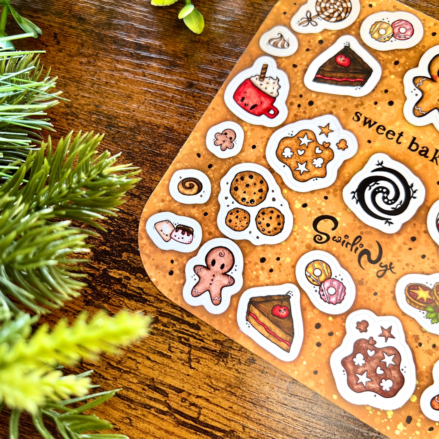 Golden Brown Sweet Bakery Sticker Sheet
