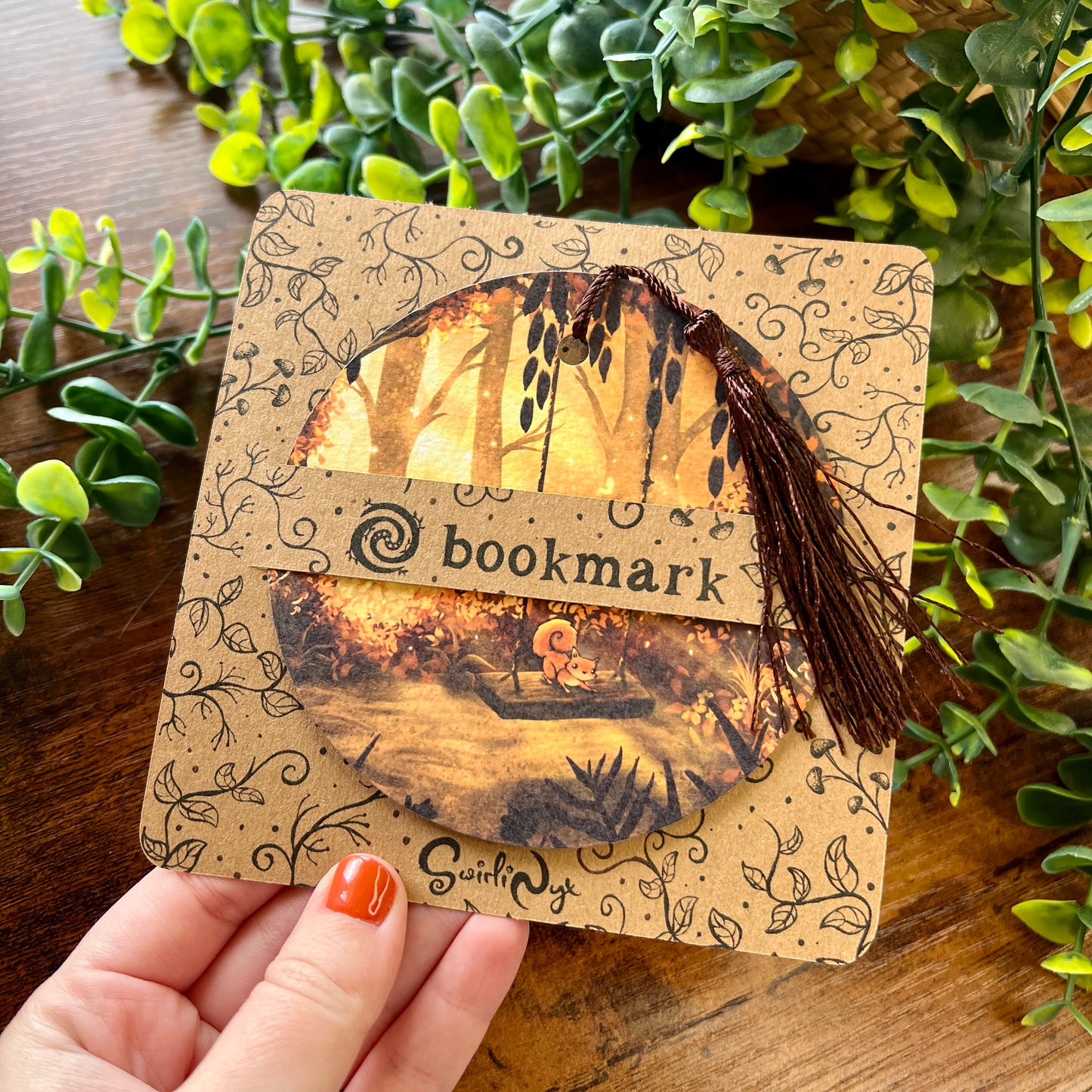 Squirrel Swing Bookmark