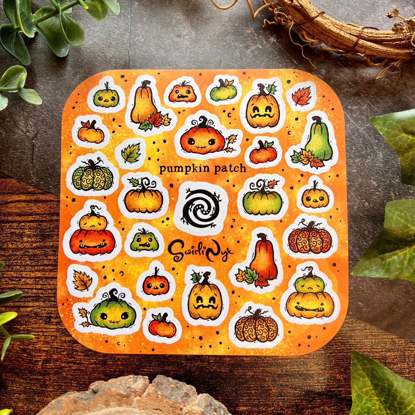 Orange Pumpkin Patch Sticker Sheet