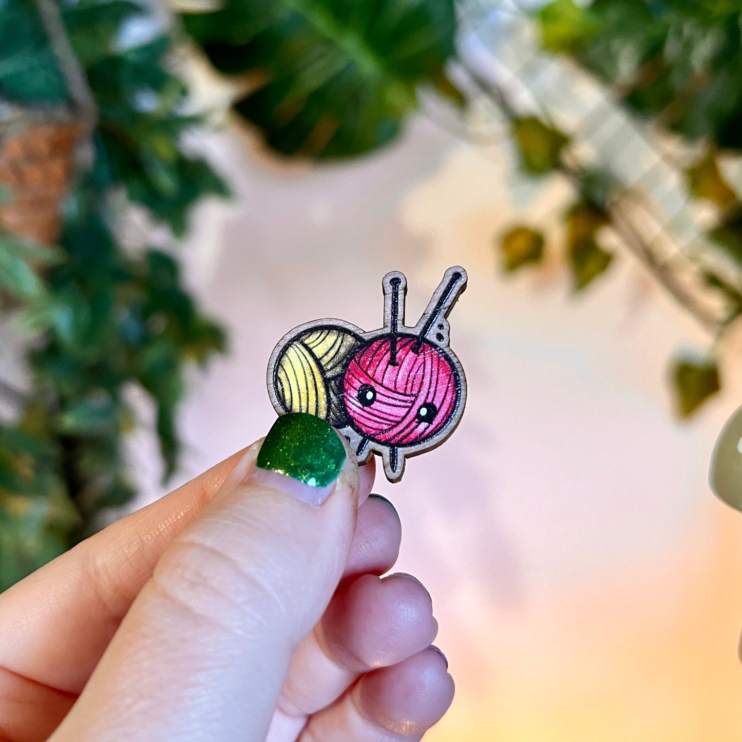 Cosy Yarn Wooden Pin