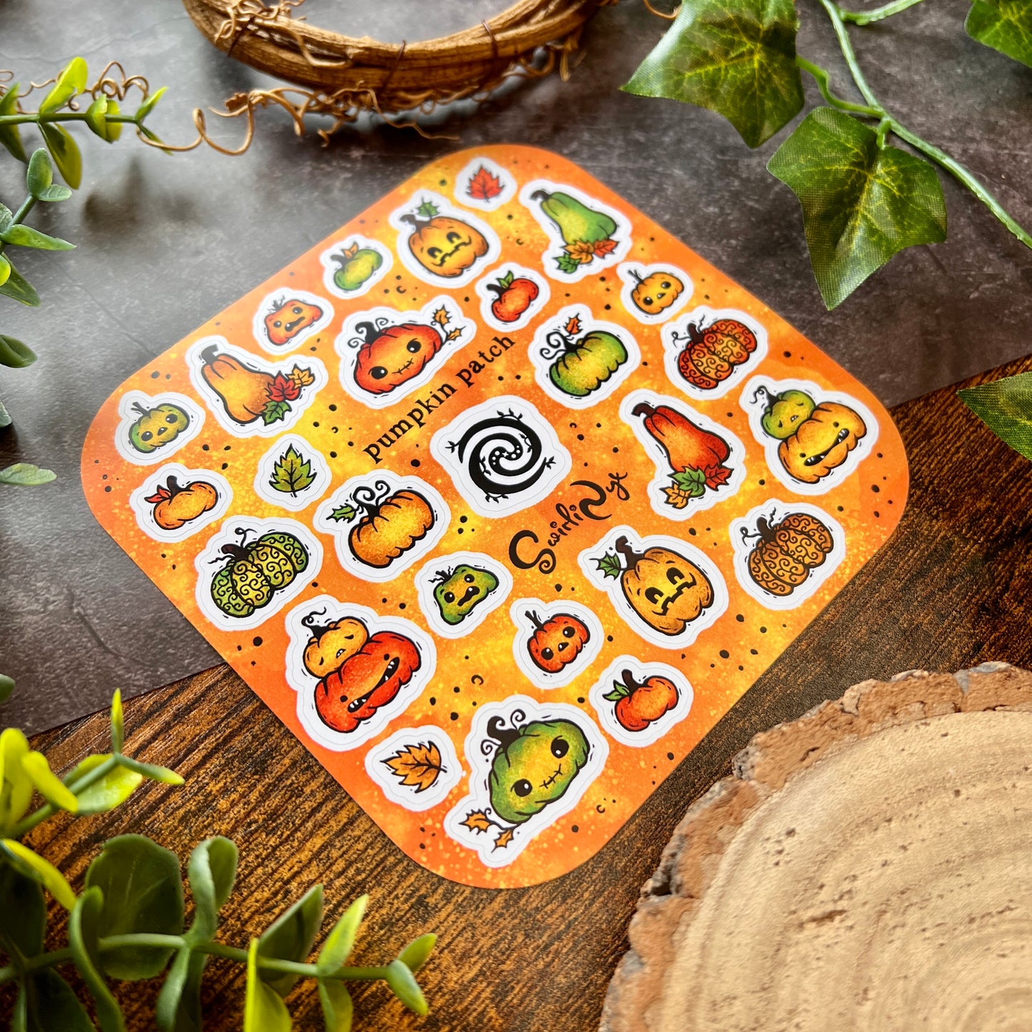 Orange Pumpkin Patch Sticker Sheet