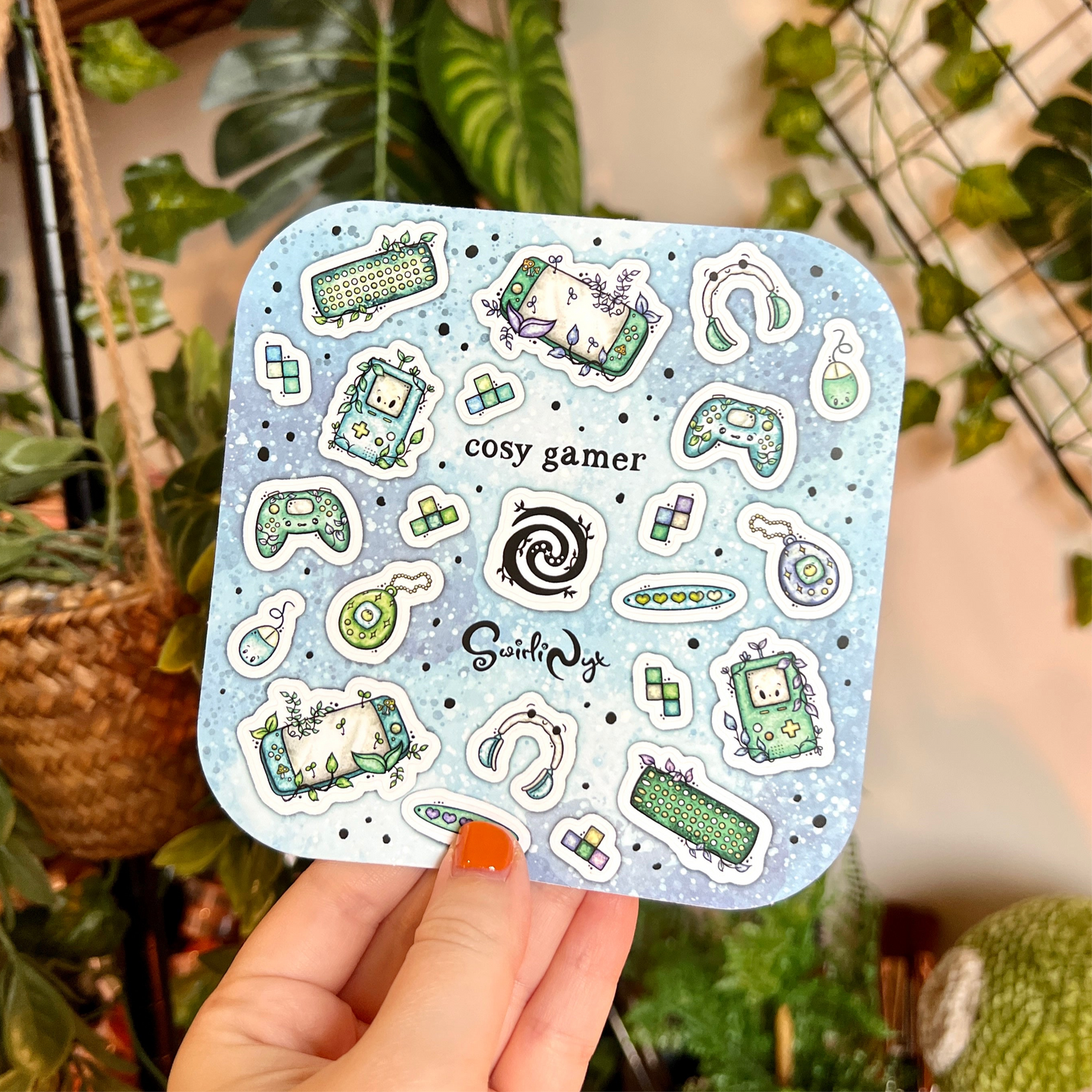 Turquoise Cosy Gamer Sticker Sheet