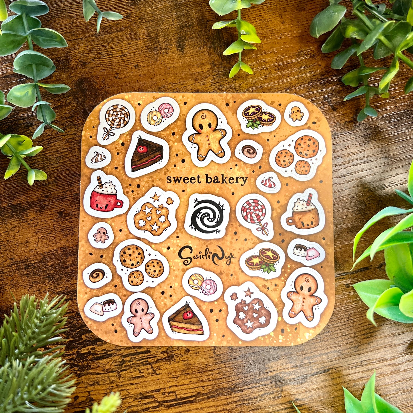 Golden Brown Sweet Bakery Sticker Sheet