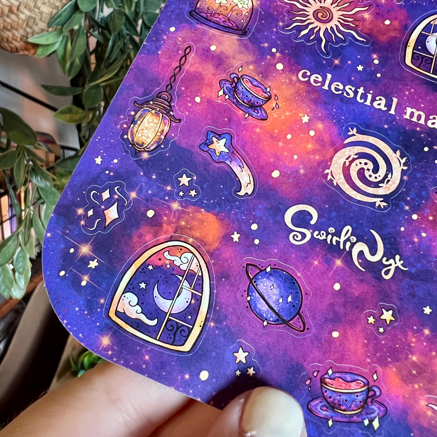 Purple Celestial Magic Sticker Sheet