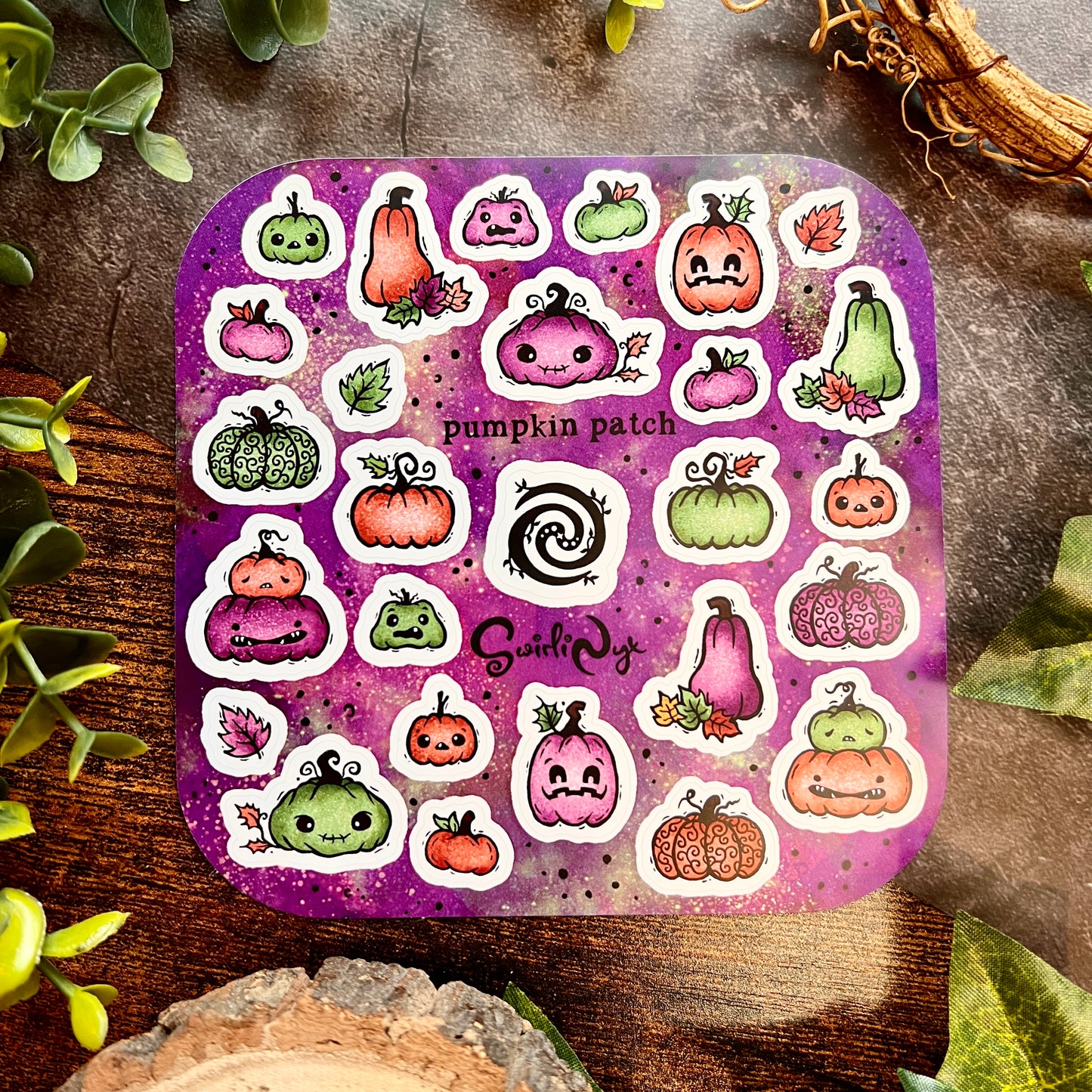 Purple Pumpkin Patch Sticker Sheet