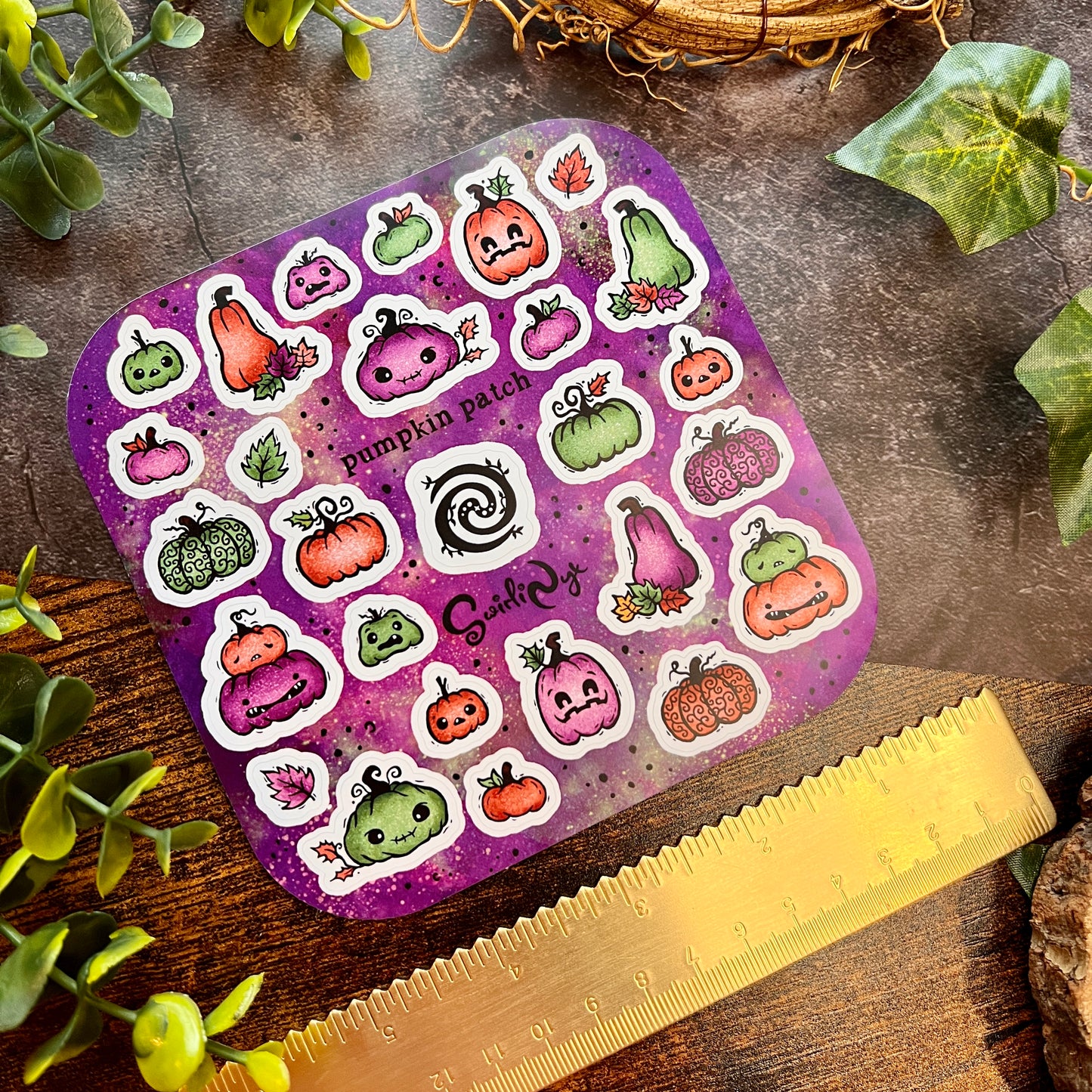 Purple Pumpkin Patch Sticker Sheet