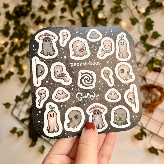 Dark Peek-a-Boos Sticker Sheet