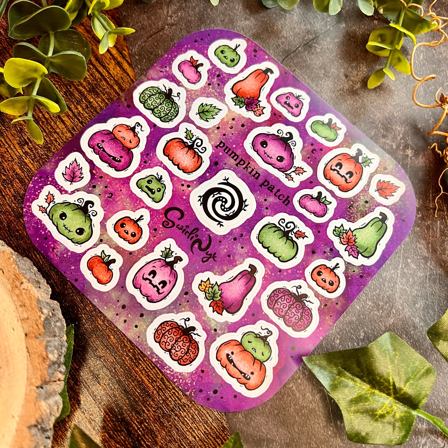 Purple Pumpkin Patch Sticker Sheet