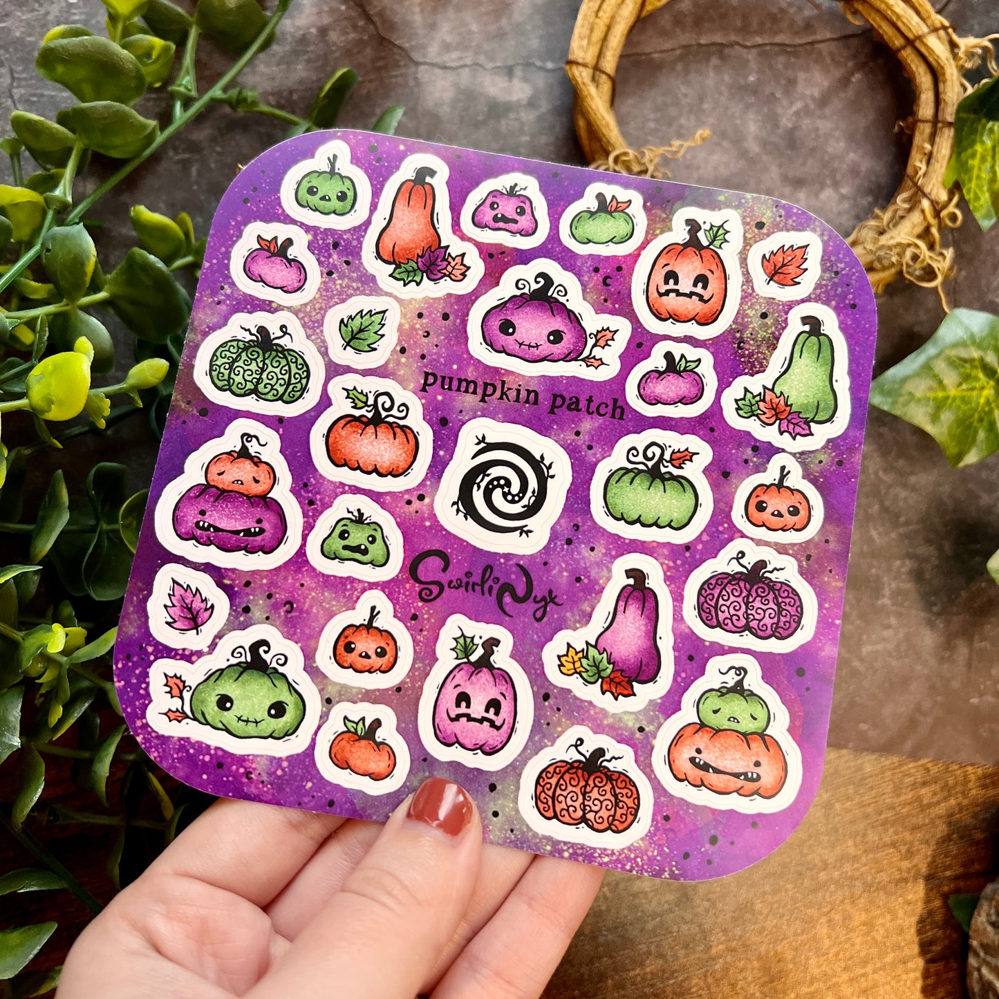 Purple Pumpkin Patch Sticker Sheet