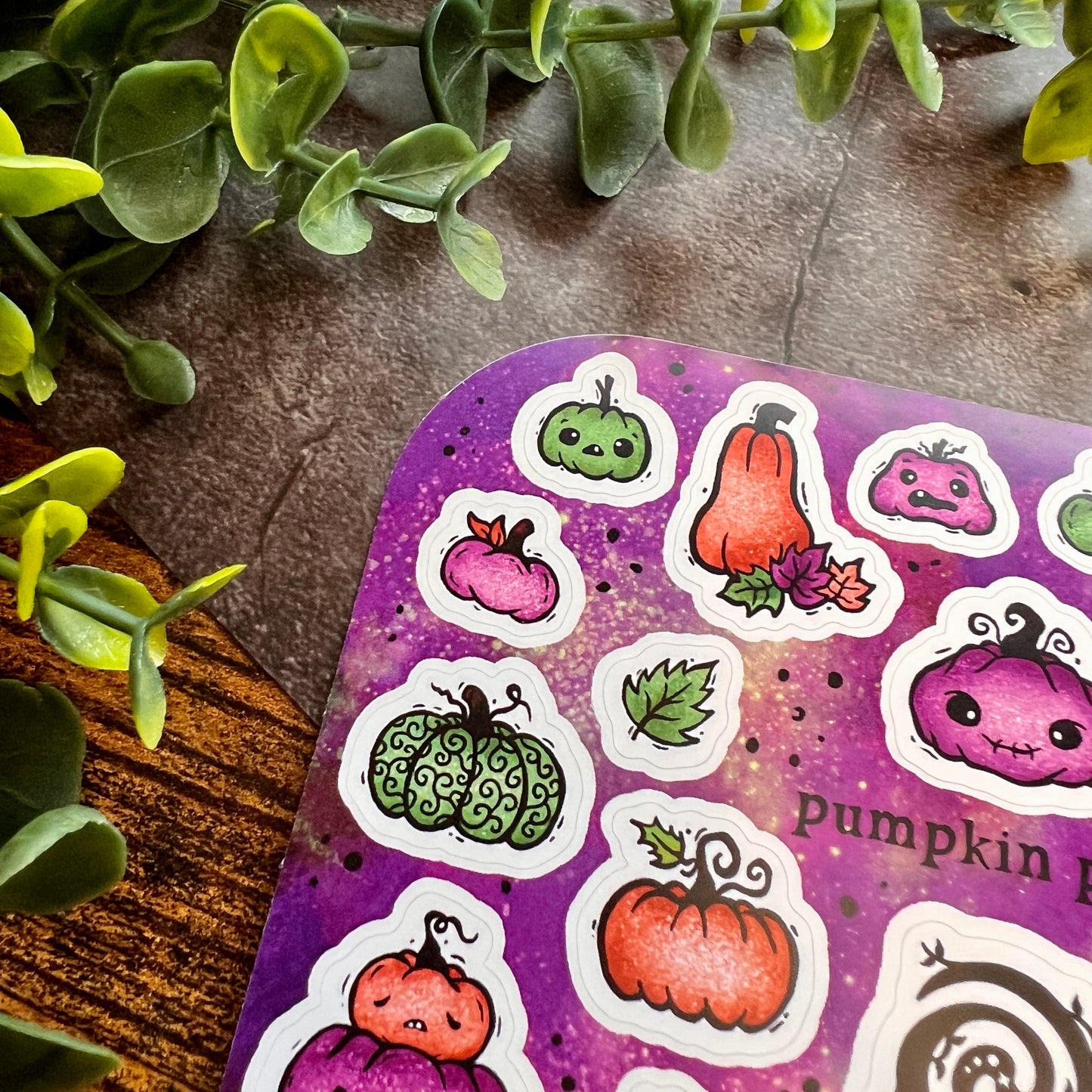 Purple Pumpkin Patch Sticker Sheet