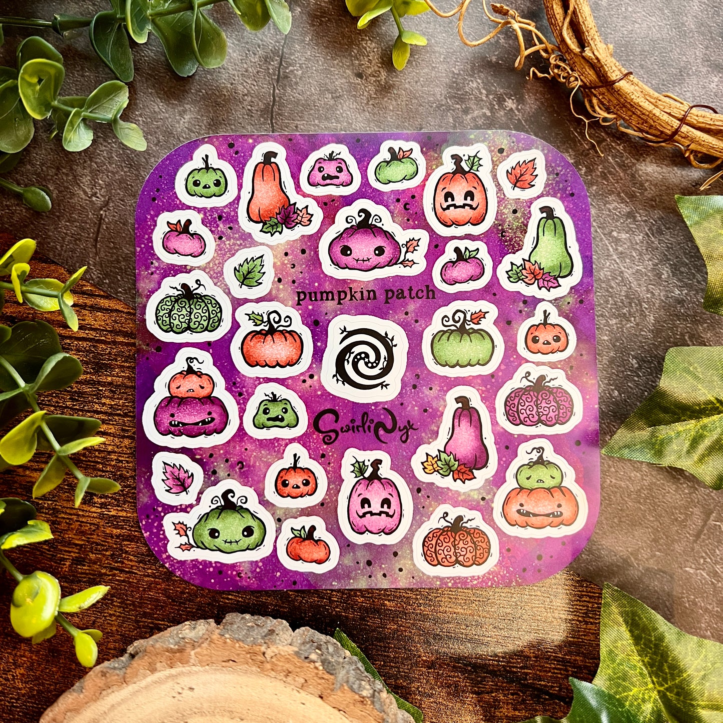 Purple Pumpkin Patch Sticker Sheet