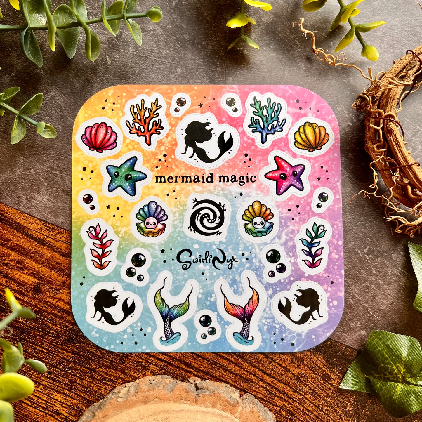 Rainbow Mermaid Magic Sticker Sheet