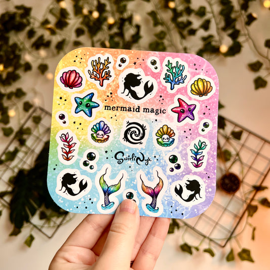 Rainbow Mermaid Magic Sticker Sheet