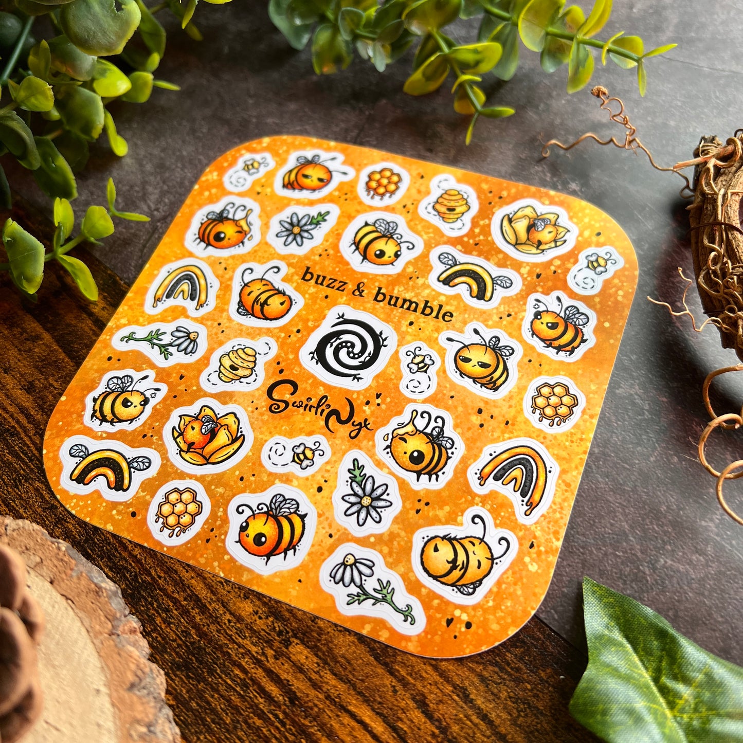 Yellow Buzz & Bumble Sticker Sheet