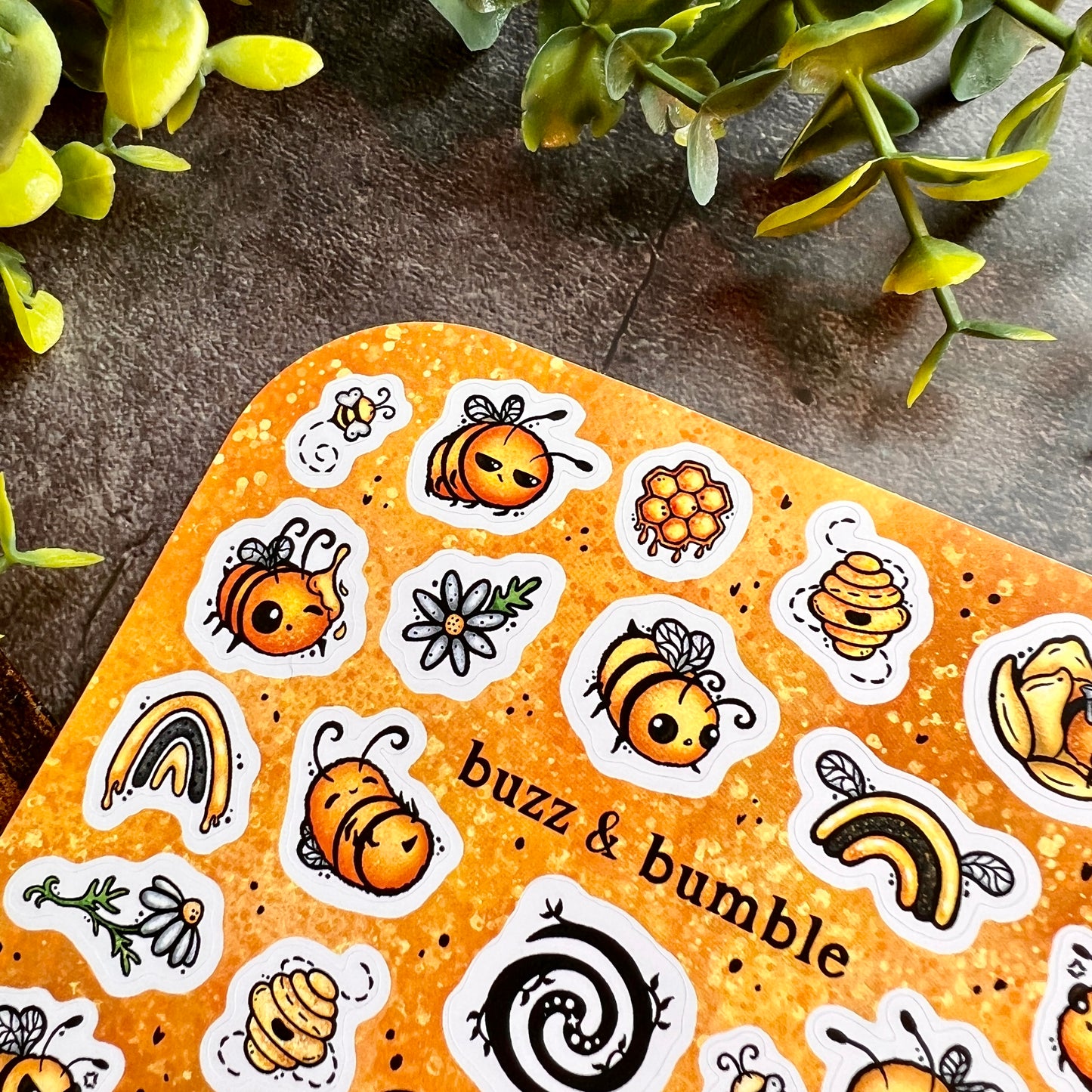 Yellow Buzz & Bumble Sticker Sheet