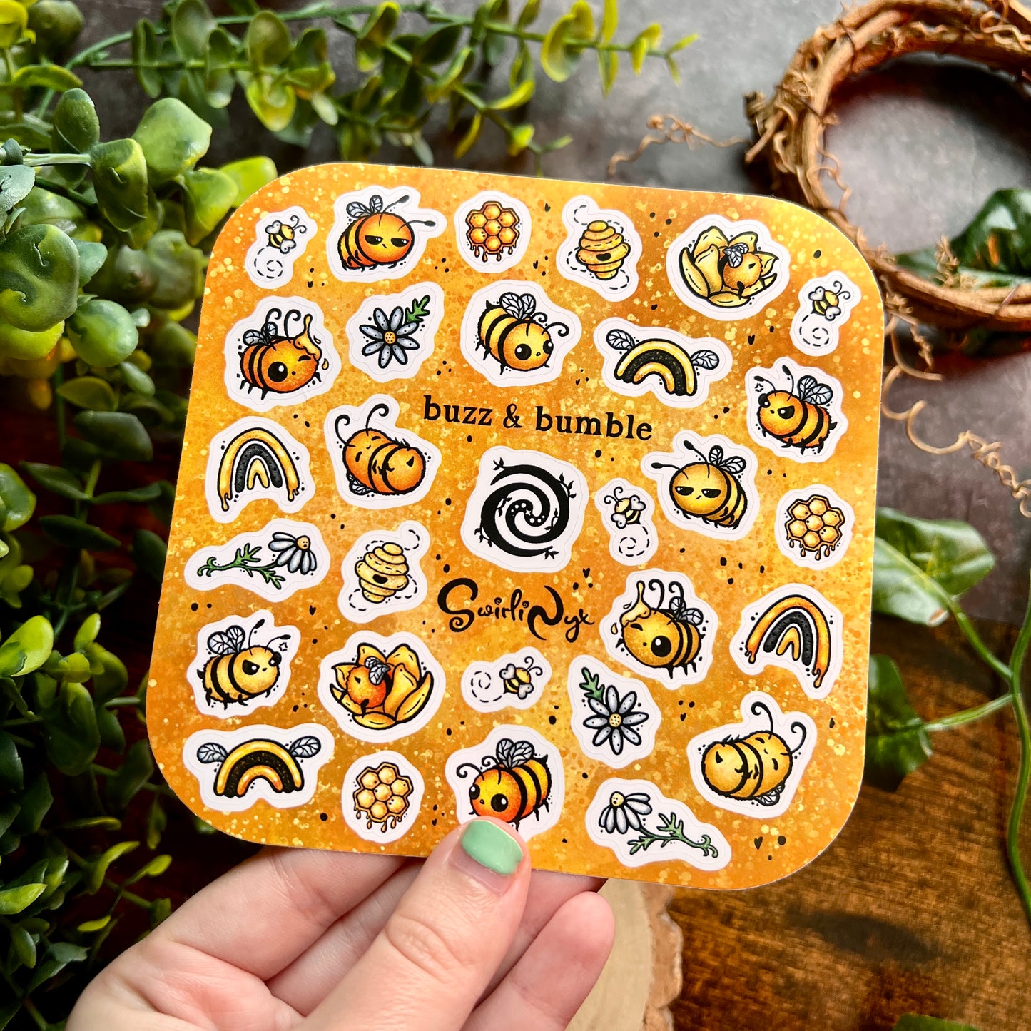 Yellow Buzz & Bumble Sticker Sheet