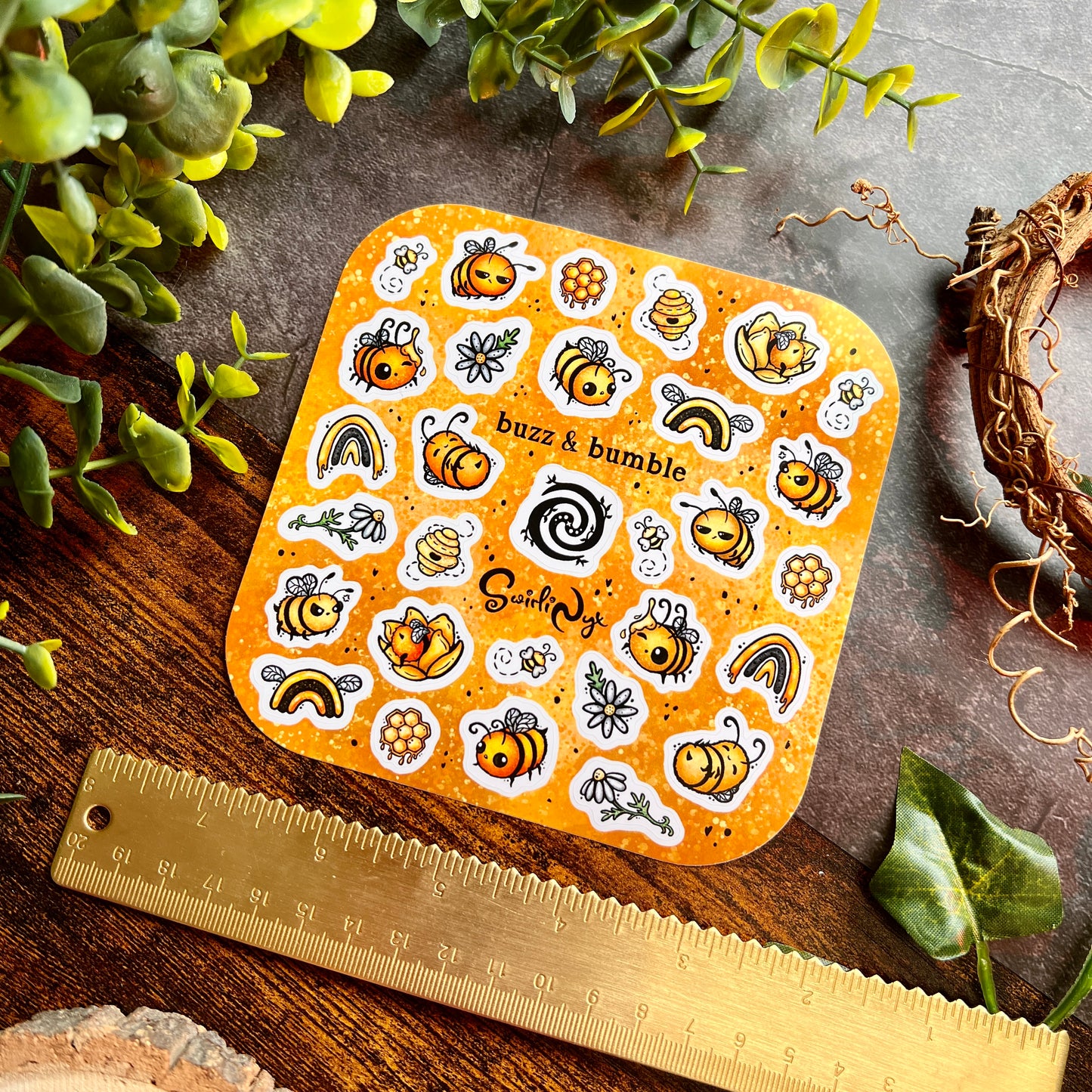 Yellow Buzz & Bumble Sticker Sheet