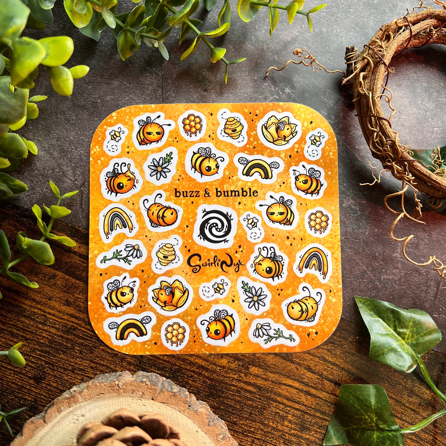 Yellow Buzz & Bumble Sticker Sheet