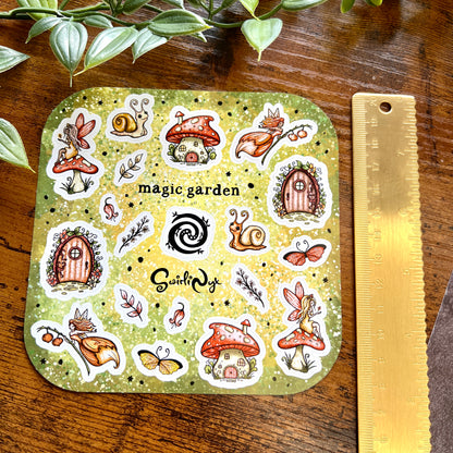 Red Magic Garden Sticker Sheet