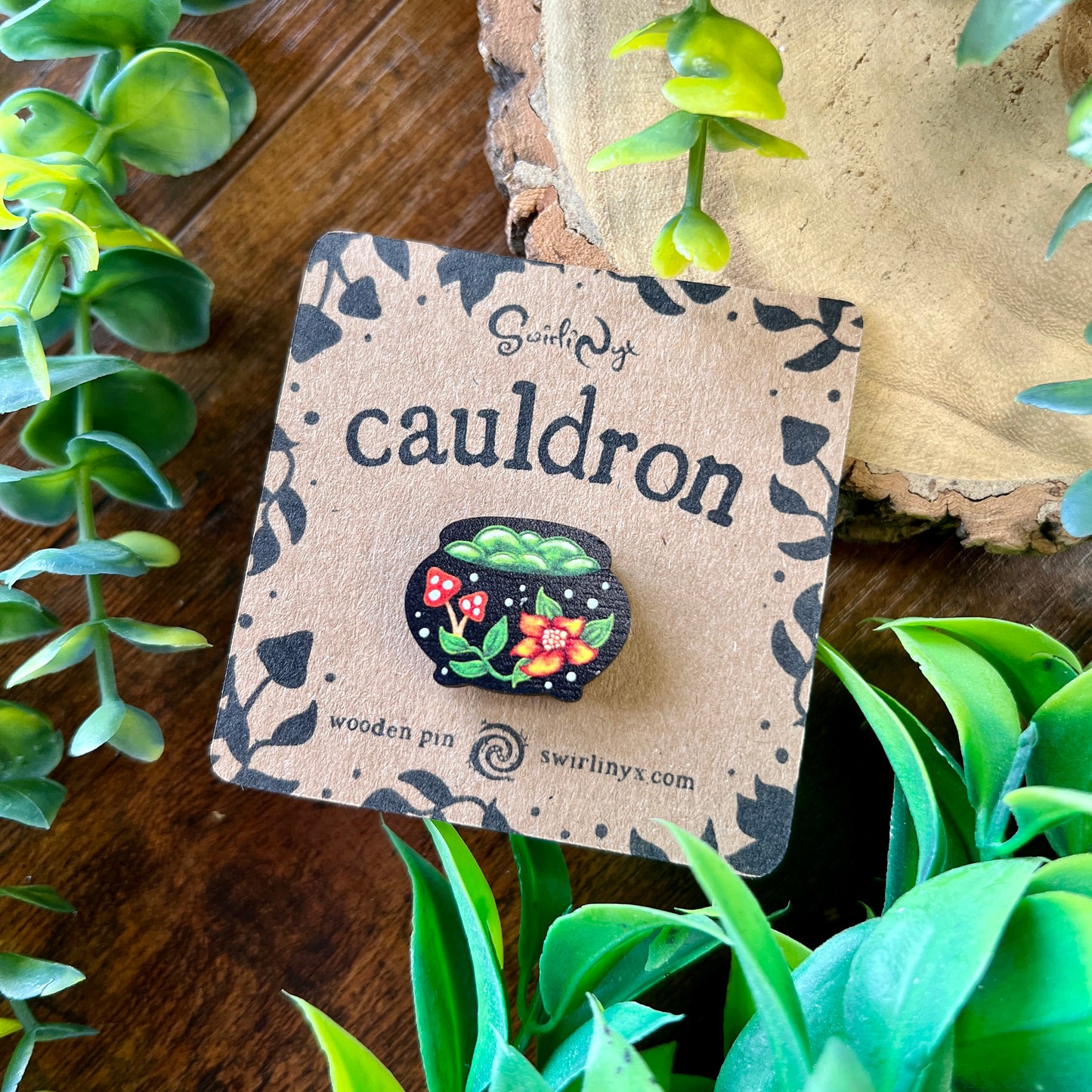 Cauldron Wooden Pin