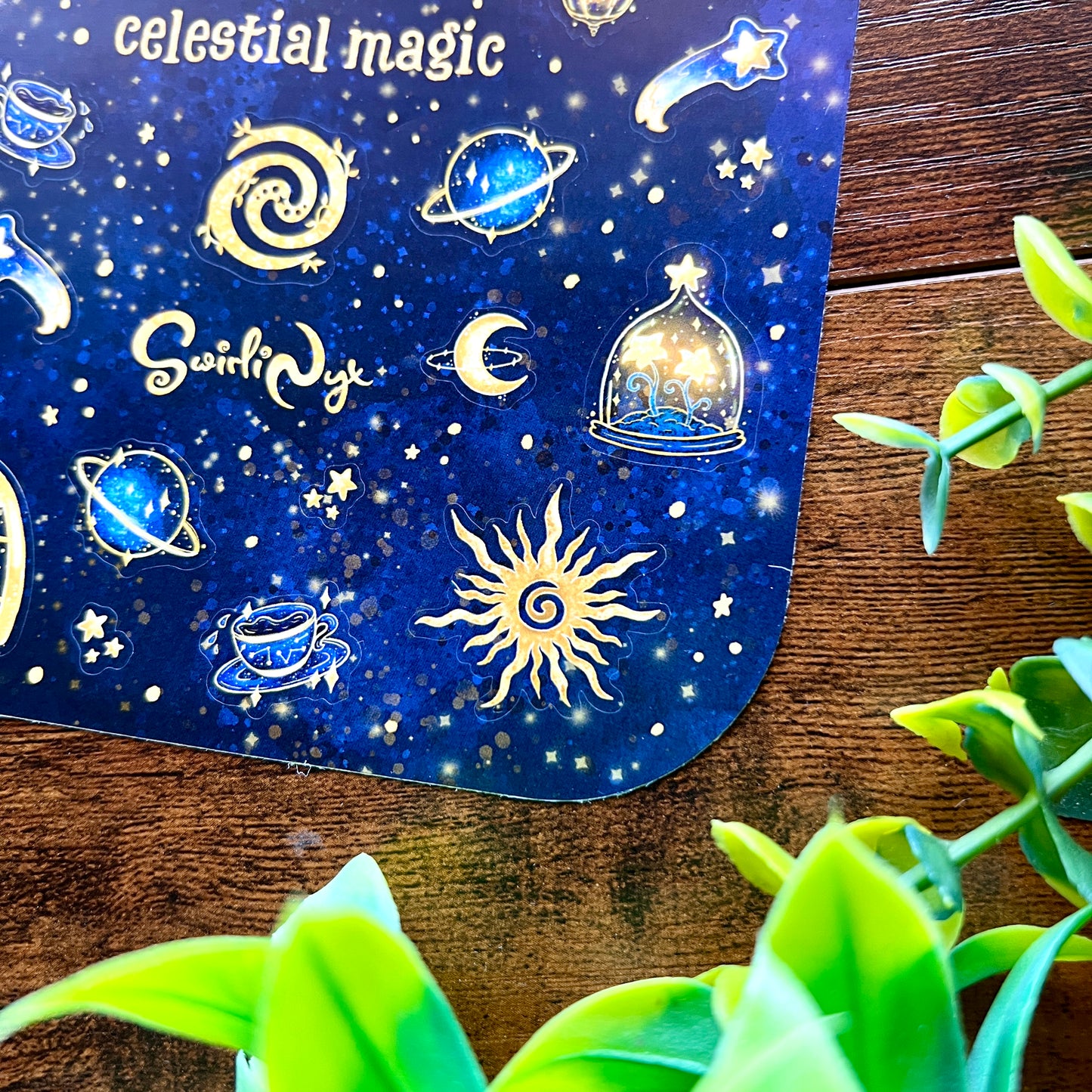 Celestial Magic Navy Sticker Sheet