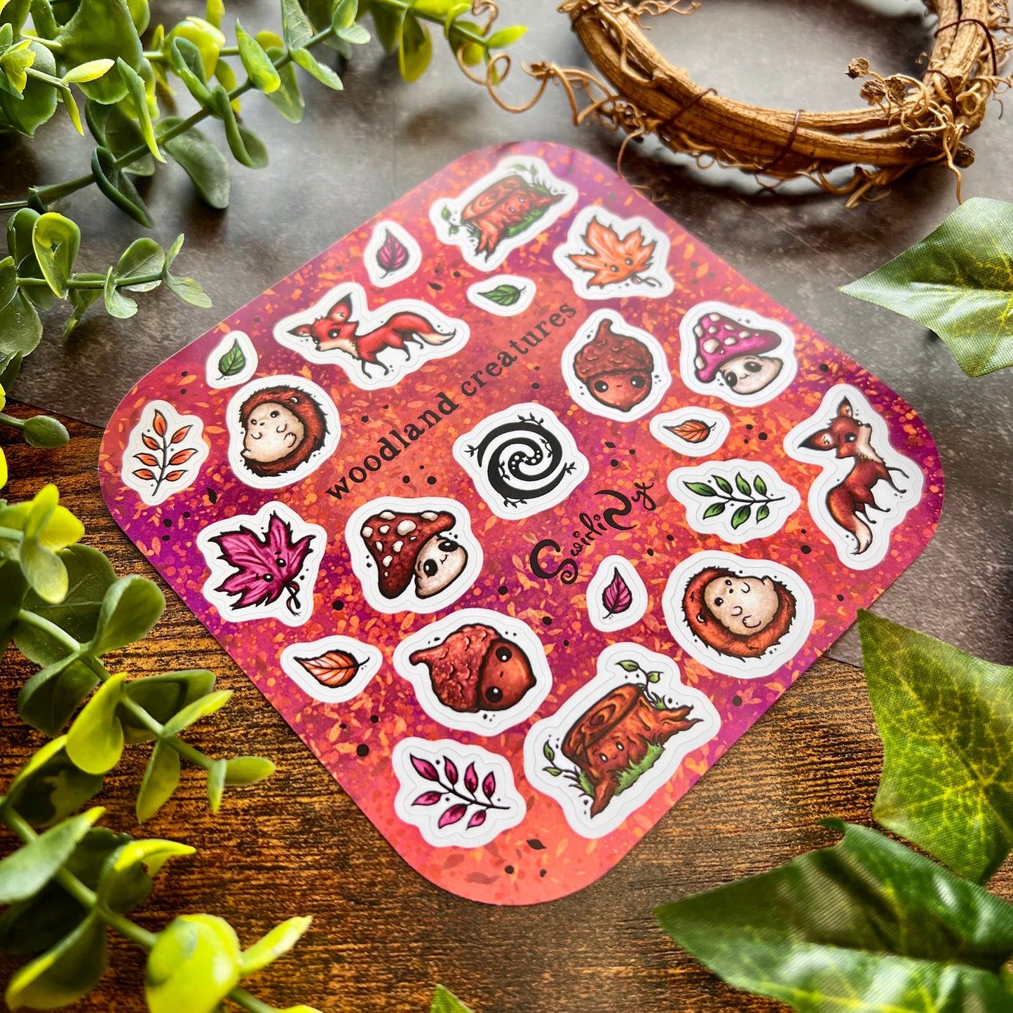 Dusk Woodland Creatures Sticker Sheet