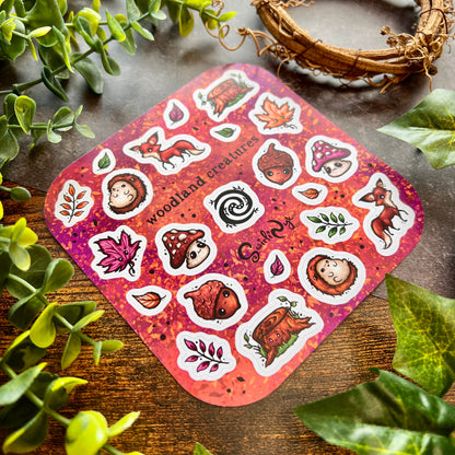 Dusk Woodland Creatures Sticker Sheet