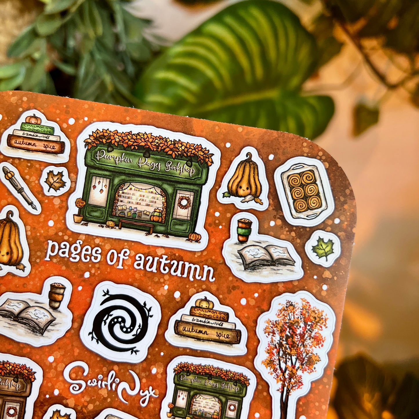 Pages of Autumn Orange Sticker Sheet