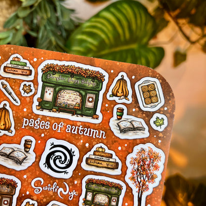 Pages of Autumn Orange Sticker Sheet