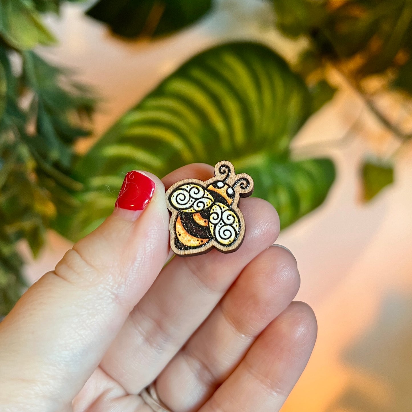 Mini Bumblebee Wooden Pin