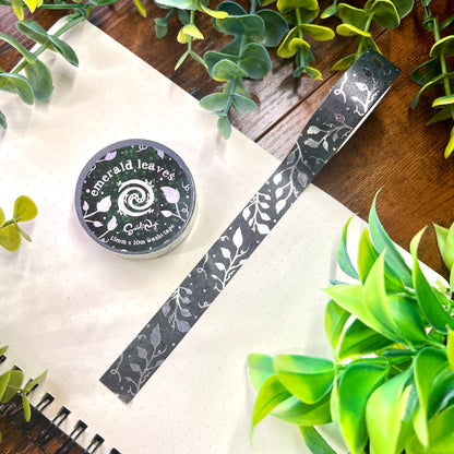 Emerald Leaves Foil Washi Tape