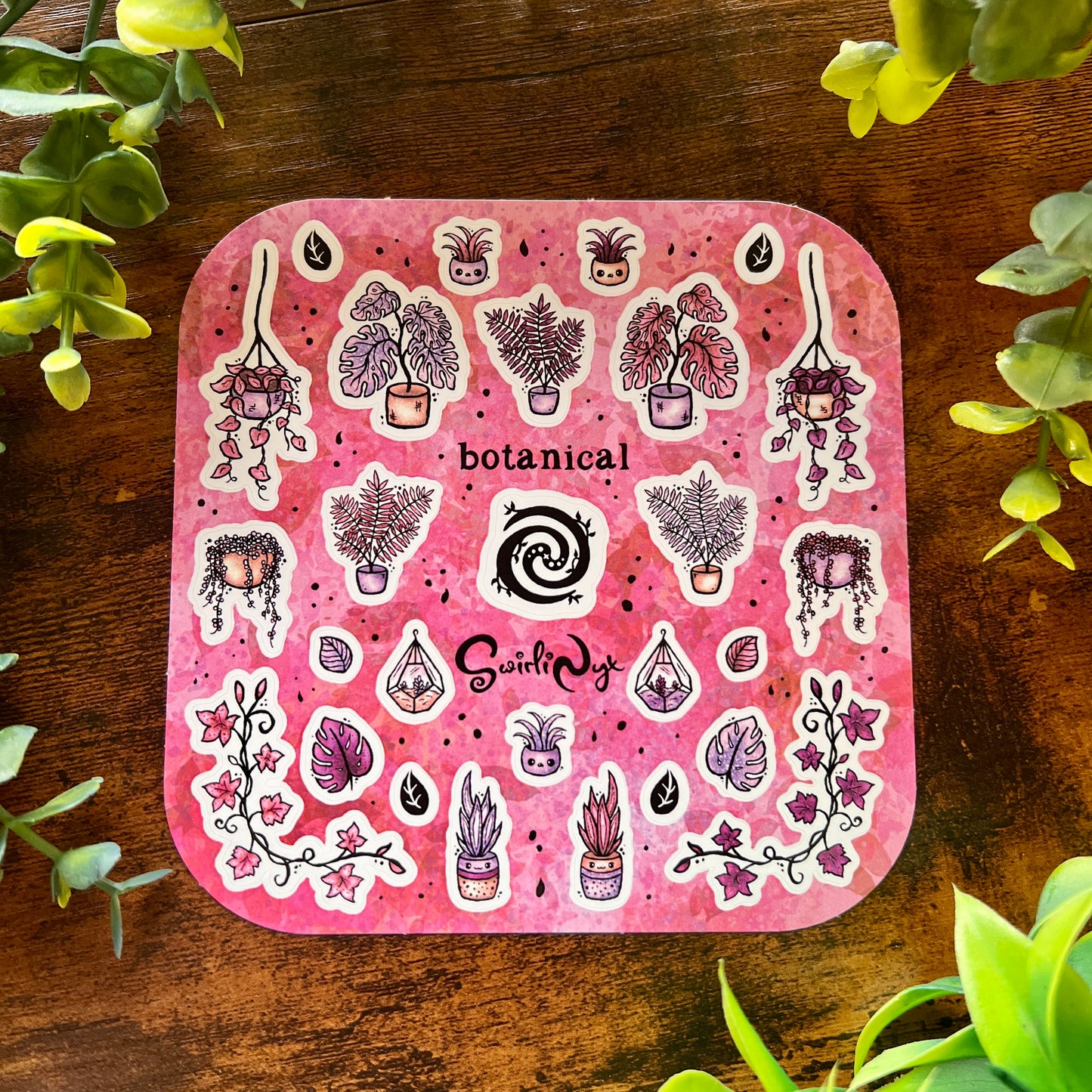 Pink Botanical Sticker Sheet