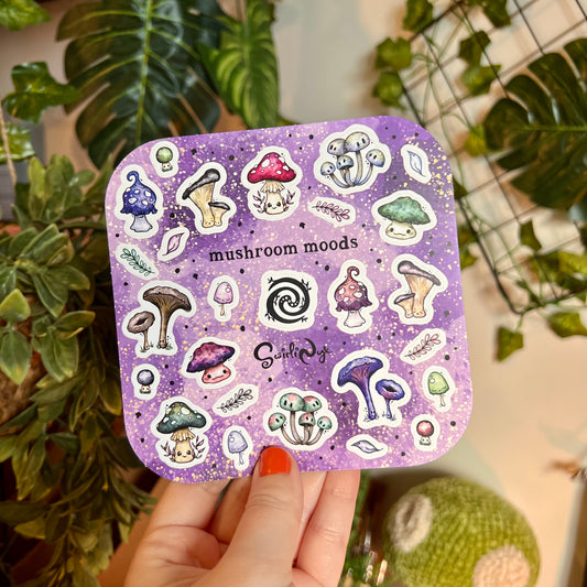 Night Mushroom Moods Sticker Sheet