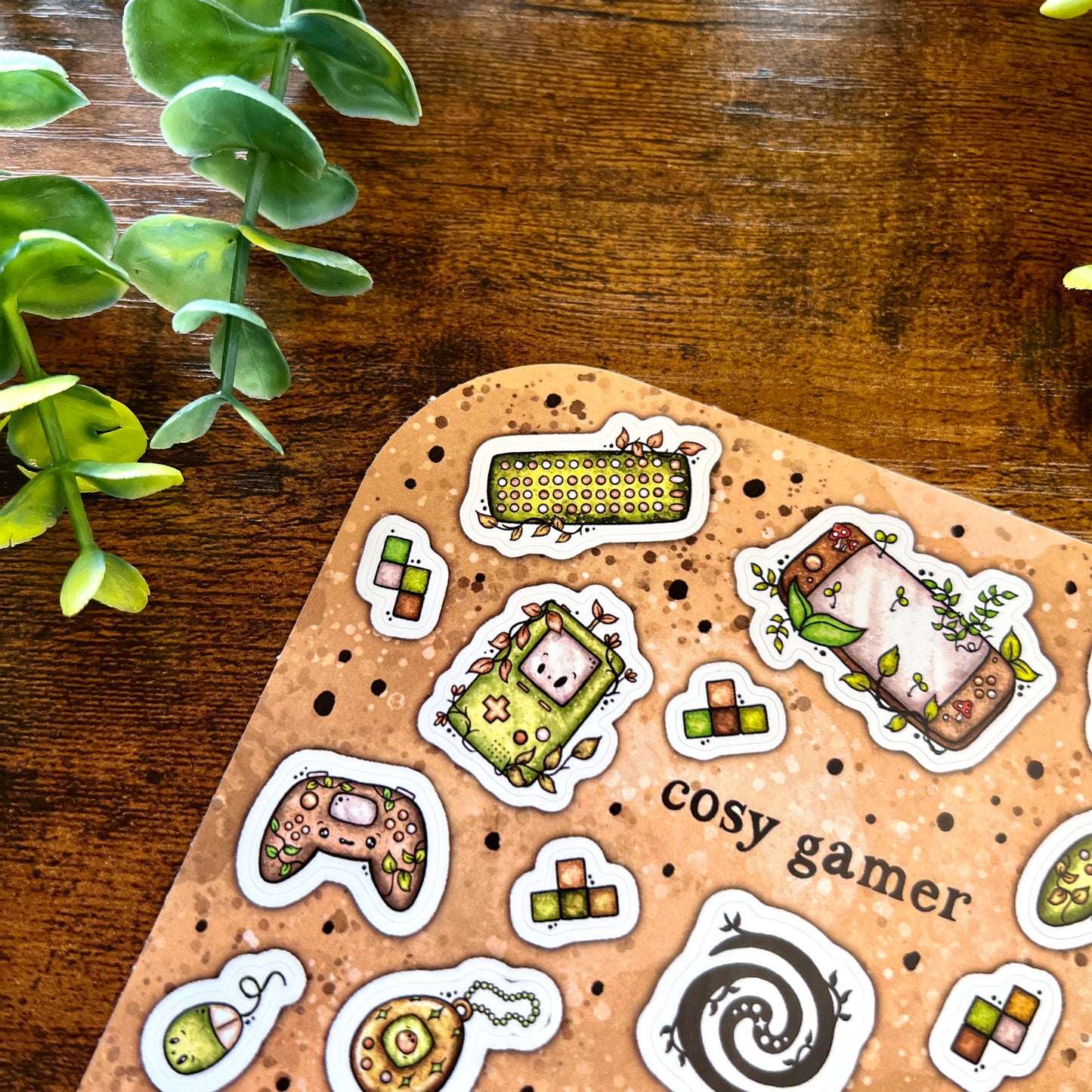 Neutral Cosy Gamer Sticker Sheet